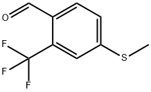 2-三氟甲基-4-甲硫基苯甲醛, 1289164-55-1, 结构式