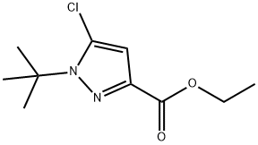 1-叔丁基- 5 -氯-1H -吡唑- 3 -羧酸乙酯, 1269293-97-1, 结构式