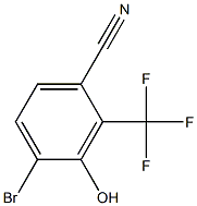 4-溴-3-羟基-2-(三氟甲基)苯腈,,结构式
