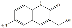 6-aMino-3-(hydroxyMethyl)quinolin-2(1H)-one 化学構造式