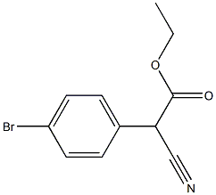 ETHYL 2-(4-BROMOPHENYL)-2-CYANOACETATE, 39266-22-3, 结构式