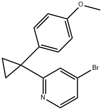 4-broMo-2-(1-(4-Methoxyphenyl)cyclopropyl)pyridine 结构式