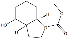 (3aR,7aR)-Methyl 4-hydroxyoctahydro-1H-indole-1-carboxylate Structure