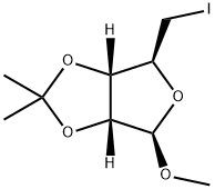 (3aS,4S,6R,6aR)-4-(iodoMethyl)-6-Methoxy-2,2-diMethyltetrahydrofuro[3,4-d][1,3]dioxole 化学構造式