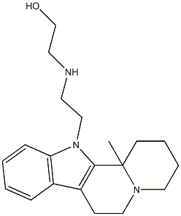 2-((2-(12b-Methyl-1,3,4,6,7,12b-hexahydroindolo[2,3-a]quinolizin-12(2H)-yl)ethyl)aMino)ethanol,,结构式