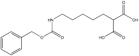 2-(5-(((benzyloxy)carbonyl)aMino)pentyl)Malonic acid Structure