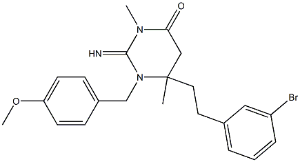 6-(3-broMophenethyl)-2-iMino-1-(4-Methoxybenzyl)-3,6-diMethyltetrahydropyriMidin-4(1H)-one Structure