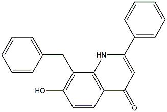 8-benzyl-7-hydroxy-2-phenylquinolin-4(1H)-one,,结构式