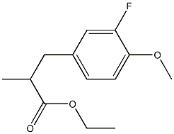 ethyl 3-(3-fluoro-4-Methoxyphenyl)-2-Methylpropanoate,,结构式