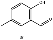 2-BROMO-6-HYDROXY-3-METHYLBENZALDEHYDE, 1416373-67-5, 结构式