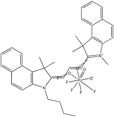 2-[3-(3-Butyl-1,1-diMethyl-1,3-dihydro-benzo[e]indol-2-ylidene)-propenyl]-
1,1,3-triMethyl-1H-benzo[e]indoliuM, hexafluoro phosphate Structure