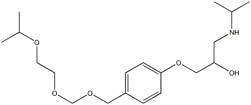 (2RS)-1-[4-[[(2-Isopropoxyethoxy)Methoxy]Methyl]phenoxy]-3-isopropylaMinopropan-2-ol 化学構造式