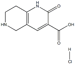 2-oxo-1,2,5,6,7,8-hexahydro-1,6-naphthyridine-3-carboxylic acid hydrochloride Structure