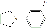 1-(3-Chloro-4-Methyl-phenyl)-pyrrolidine 化学構造式