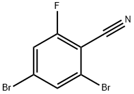 2,4-DIBROMO-6-FLUORO-BENZONITRILE, 1393585-66-4, 结构式