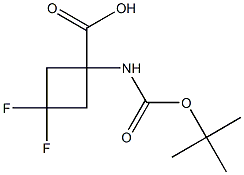 1-(Boc-aMino)-3,3-difluorocyclobutanecarboxylic acid Structure