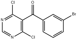 (3-broMophenyl)(4,6-dichloropyriMidin-5-yl)Methanone Struktur