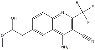 4-aMino-6-(2-hydroxy-2-Methoxyethyl)-2-(trifluoroMethyl)quinoline-3-carbonitrile Struktur