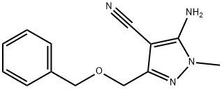 5-aMino-3-((benzyloxy)Methyl)-1-Methyl-1H-pyrazole-4-carbonitrile 化学構造式