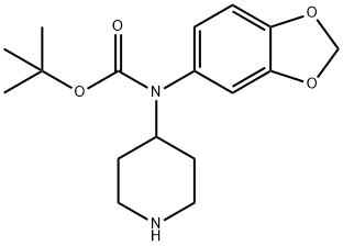 tert-butyl benzo[d][1,3]dioxol-5-yl(piperidin-4-yl)carbaMate Structure