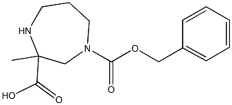 1-benzyl 3-Methyl 1,4-diazepane-1,3-dicarboxylate 化学構造式