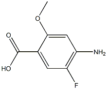 4-AMino-5-fluoro-2-Methoxy-benzoic acid,,结构式