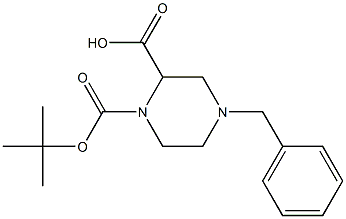 4-benzyl-1-Boc-piperazine-2-carboxylic acid 结构式