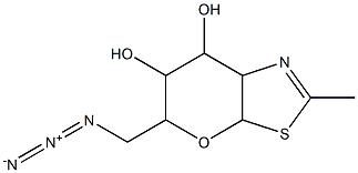 5-AzidoMethyl-2-Methyl-5,6,7,7a-tetrahydro-3aH-pyrano[3,2-d]thiazole-6,7-diol 结构式