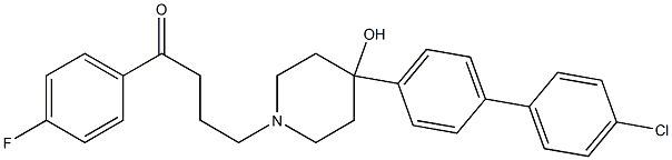 4-[4-(4'-Chlorobiphenyl-4-yl)-4-hydroxypiperidin-1-yl]-1-(4-fluorophenyl)butan-1-one 结构式