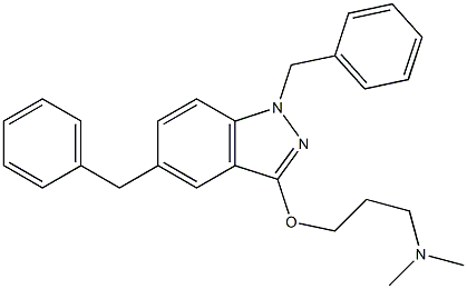 3-(1,5-Dibenzyl-1H-indazol-3-yl)oxypropyldiMethylaMine Struktur