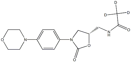 N-[[(5S)-3-[4-(4-Morpholinyl)phenyl]-2-oxo-5-oxazolidinyl]Methyl]acetaMide-d3 结构式