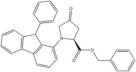 4-Oxo-1-(9-phenylfluorenyl)-proline Benzyl Ester Structure