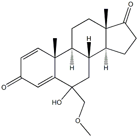 6-Hydroxy-6-(MethoxyMethyl)-androsta-1,4-diene-3,17-dione 结构式