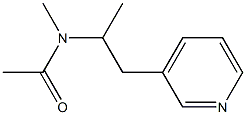 N-Methyl-N-[1-Methyl-2-(3-pyridyl)ethyl]-acetaMide,,结构式