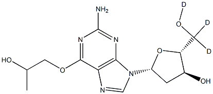 O6-(2-Hydroxypropyl)-2'-deoxyguanosine-d3 结构式