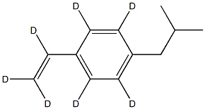 4-Isobutylstyrene-d7 化学構造式