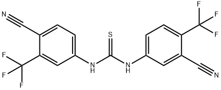 1-(4-氰基-3-(三氟甲基)苯基)-3-(3-氰基-4-(三氟甲基)苯基)硫脲, 1415564-70-3, 结构式