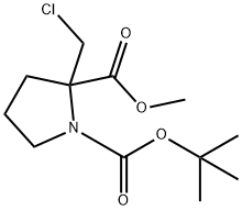 1-tert-butyl 2-Methyl 2-(chloroMethyl)pyrrolidine-1,2-dicarboxylate Struktur