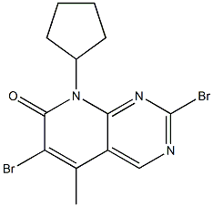 2,6-dibroMo-8-cyclopentyl-5-Methylpyrido[2,3-d]pyriMidin-7(8H)-one Struktur