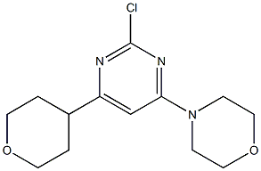 4-(2-氯-6-(四氢-2H-吡喃-4-基)嘧啶-4-基)吗啉 结构式