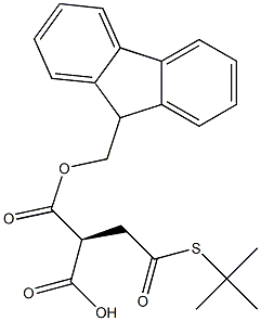 (S)-2-FMoc-4-(tert-butylthio)-4-oxobutanoic acid 结构式