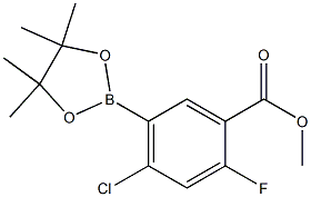 4-Chloro-2-fluoro-5-(4,4,5,5-tetraMethyl-[1,3,2]dioxaborolan-2-yl)-
benzoic acid Methyl ester Struktur