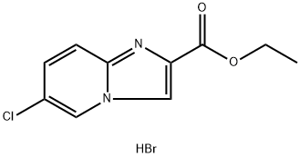 6-クロロイミダゾ[1,2-A]ピリジン-2-カルボン酸エチル, HBR 化学構造式