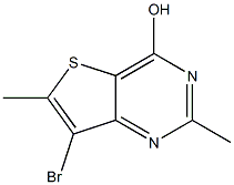 7-BroMo-2,6-diMethyl-thieno[3,2-d]pyriMidin-4-ol Struktur
