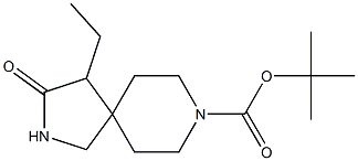 tert-butyl 4-ethyl-3-oxo-2,8-diazaspiro[4.5]decane-8-carboxylate Structure