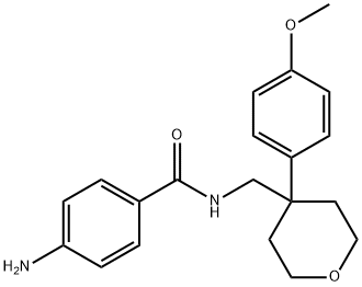 4-aMino-N-((4-(4-Methoxyphenyl)tetrahydro-2H-pyran-4-yl)Methyl)benzaMide|4-氨基-N-{[[4-(4-甲氧基苯基)四氢-2H-吡喃-4-基]甲基}苯甲酰胺