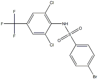 4-BroMo-N-[2,6-dichloro-4-(trifluoroMethyl)phenyl]benzenesulfonaMide, 97% 结构式