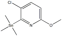 3-chloro-6-Methoxy-2-(triMethylstannyl)pyridine,,结构式