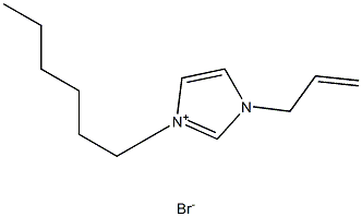 1-烯丙基-3-己基咪唑溴盐,,结构式