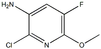 2-Chloro-5-fluoro-6-Methoxy-pyridin-3-ylaMine 化学構造式